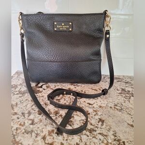 Kate spade black leather crossbody bag
